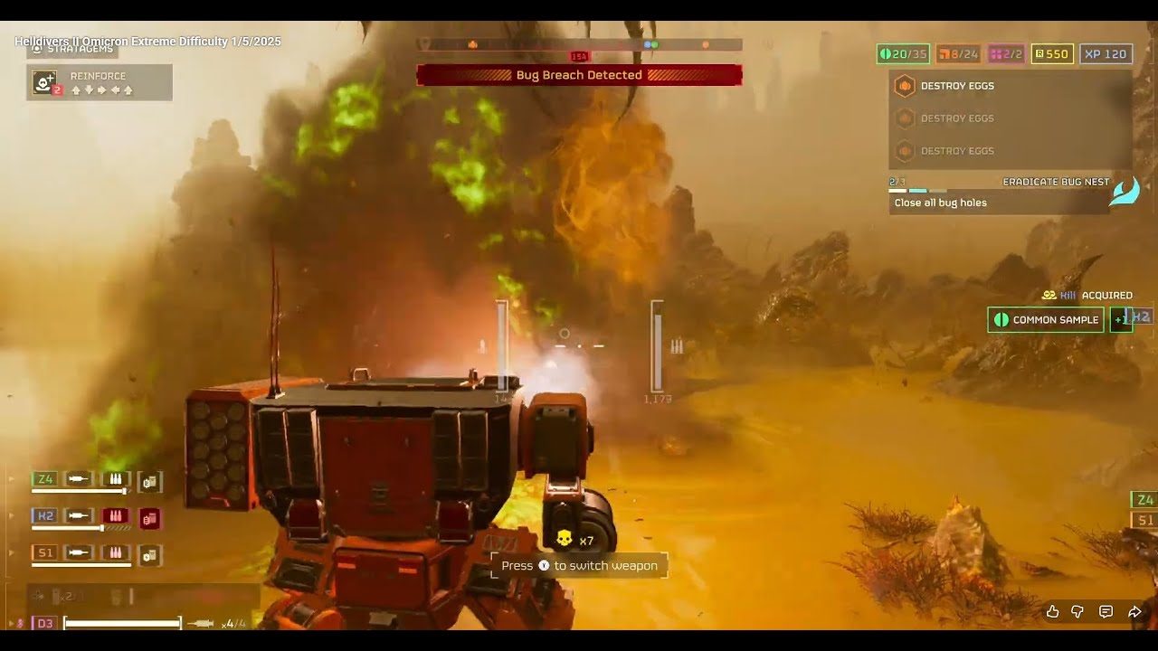 Helldivers II Omicron Extreme Difficulty 1/5/2026