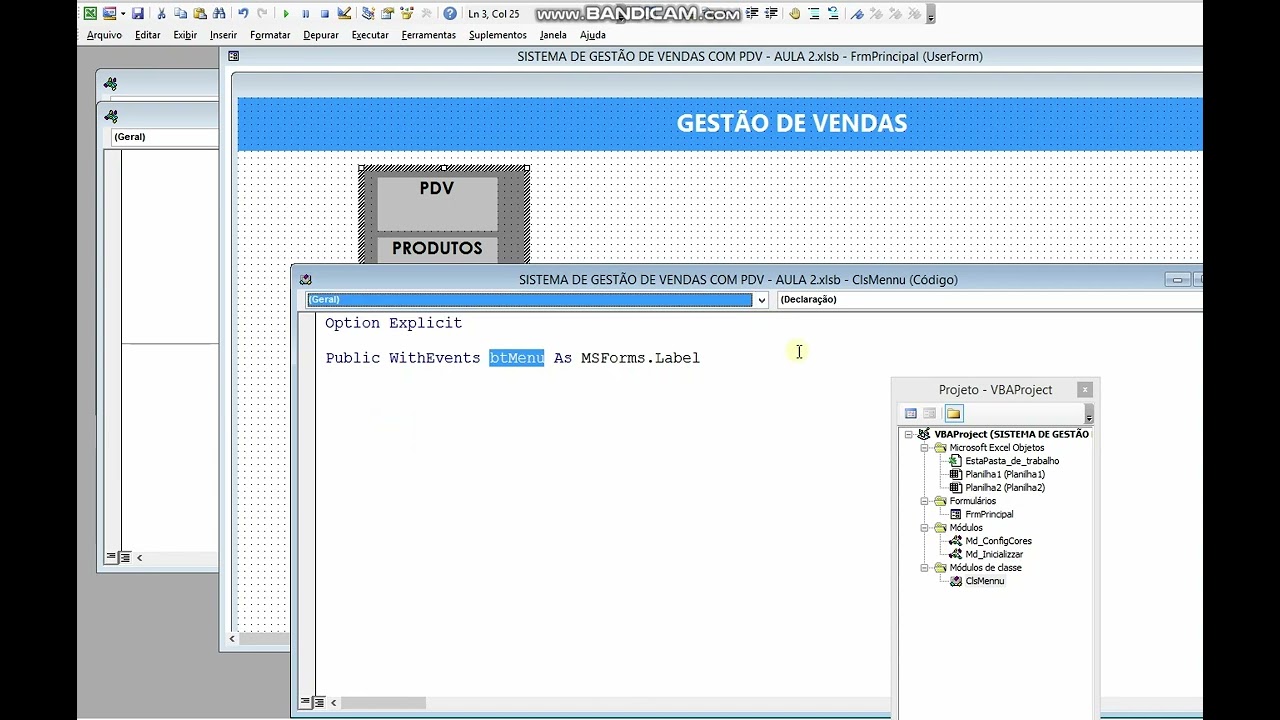 AULA 02 - SISTEMA DE VENDAS ERP - PARTE 02 -  Criando Menu Dinâmico com Classe e Padrão de Cores