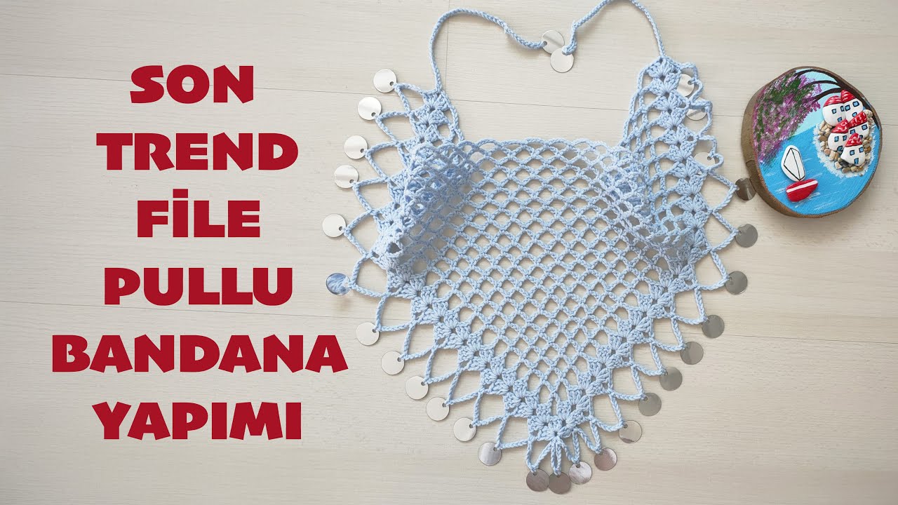 Son Trend Pullu File Bandana Yapımı