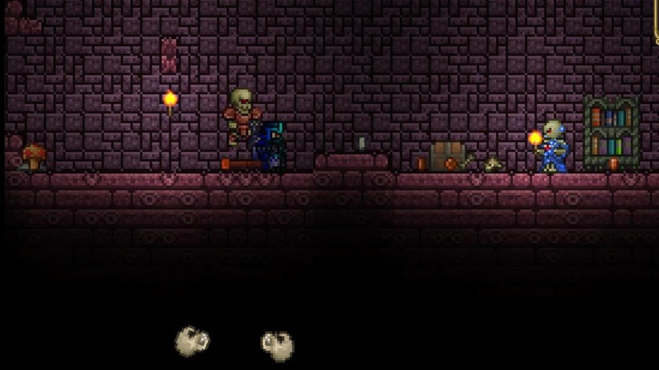 Terraria Ep 12 spooky scary skeletons with murderous intent