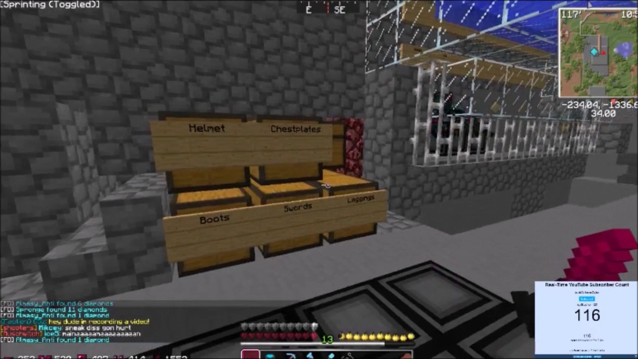 MINECRAFT HCF BASE TOUR!!