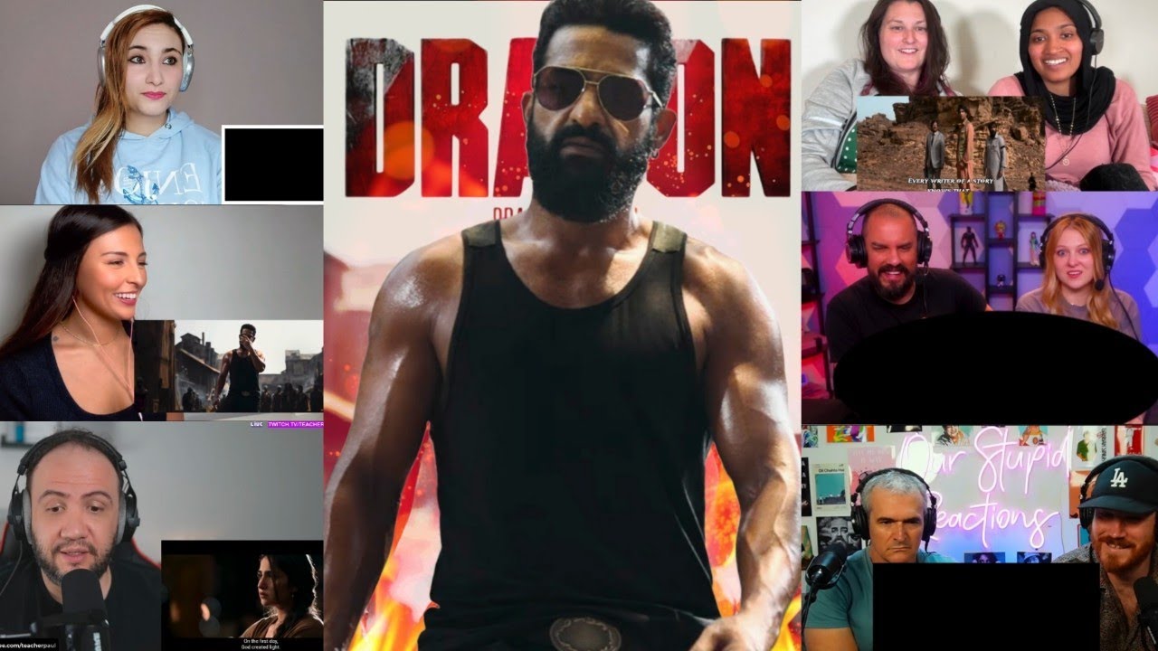 Dragon Glimpse FOREIGNER Reactions🔥| Jr NTR x Prashanth Neel | Anil Kapoor | Rukmini Vasanth Teaser