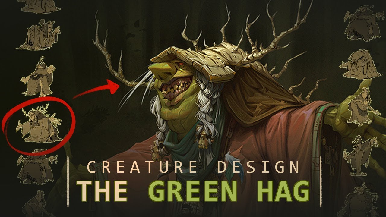 DND creature design | The GREEN HAG
