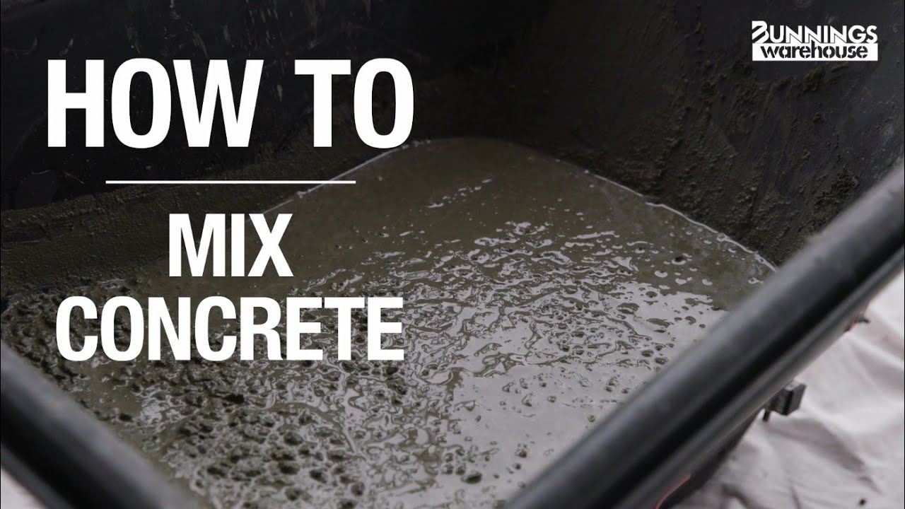 How To Mix Concrete - Bunnings Warehouse