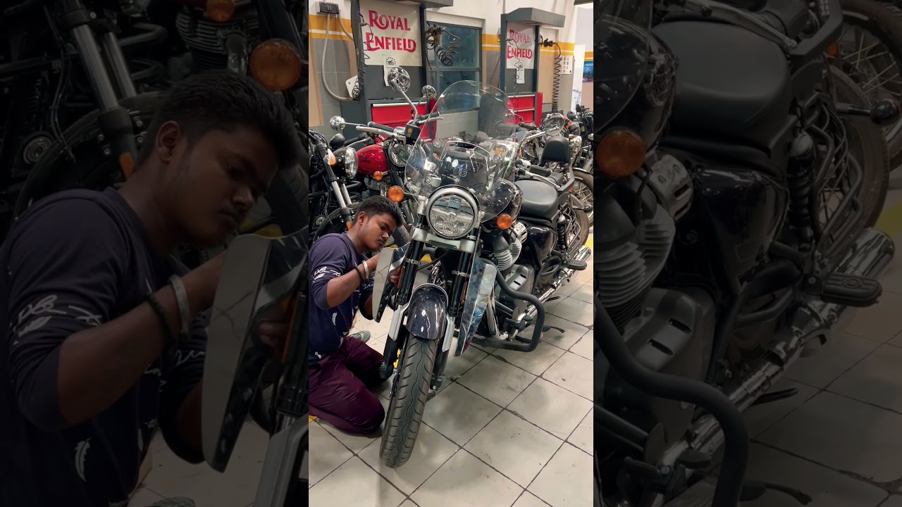 Wind deflectors Installed  on my Super Meteor 650 #music #royalenfield #supermeteor650 #super #bike