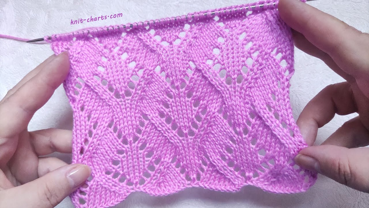 Lace Stitch Knit Pattern| Ajourmuster stricken| Punto traforato ai ferri | Punto calado a dos agujas