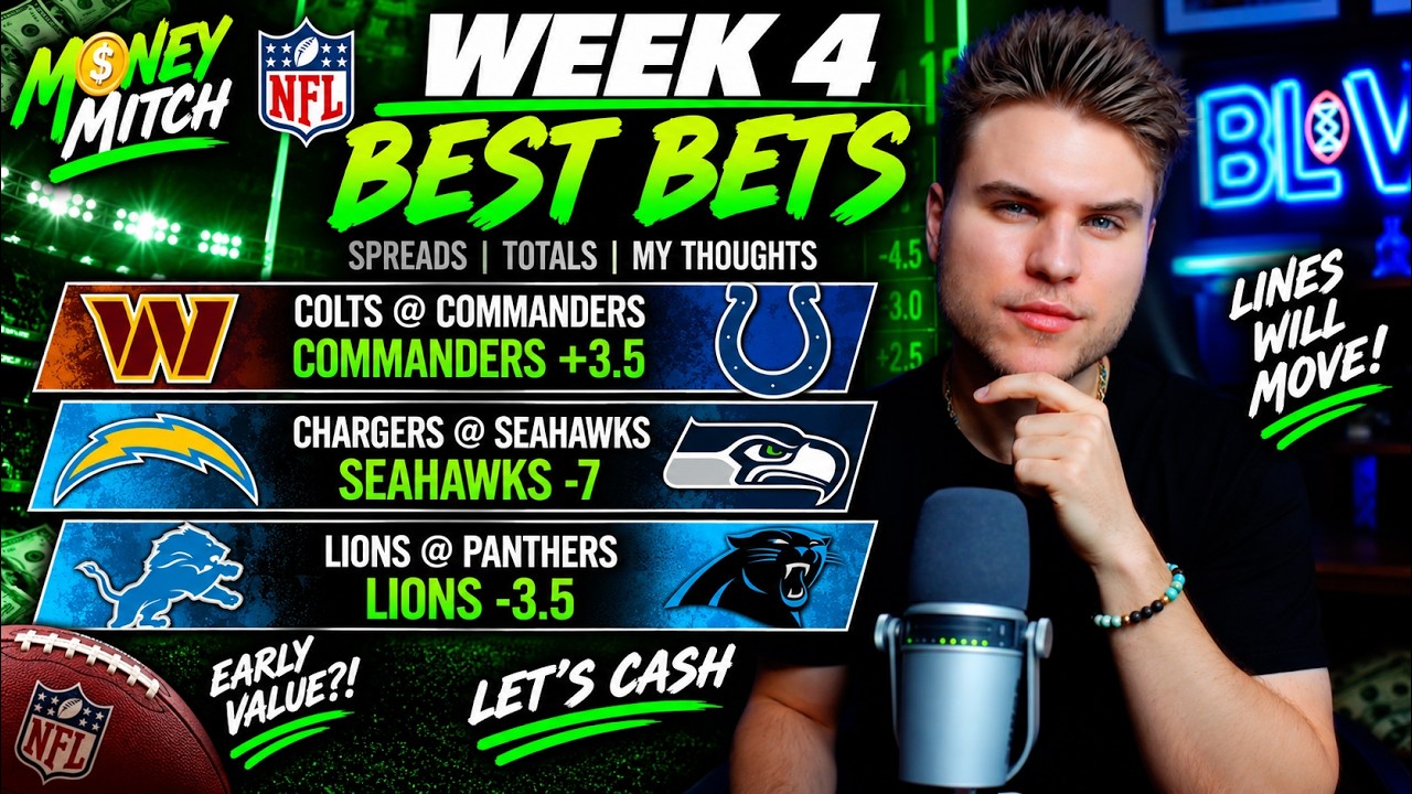 NFL Week 4 BETS to JUMP On Early! | NFL Betting Picks 2026