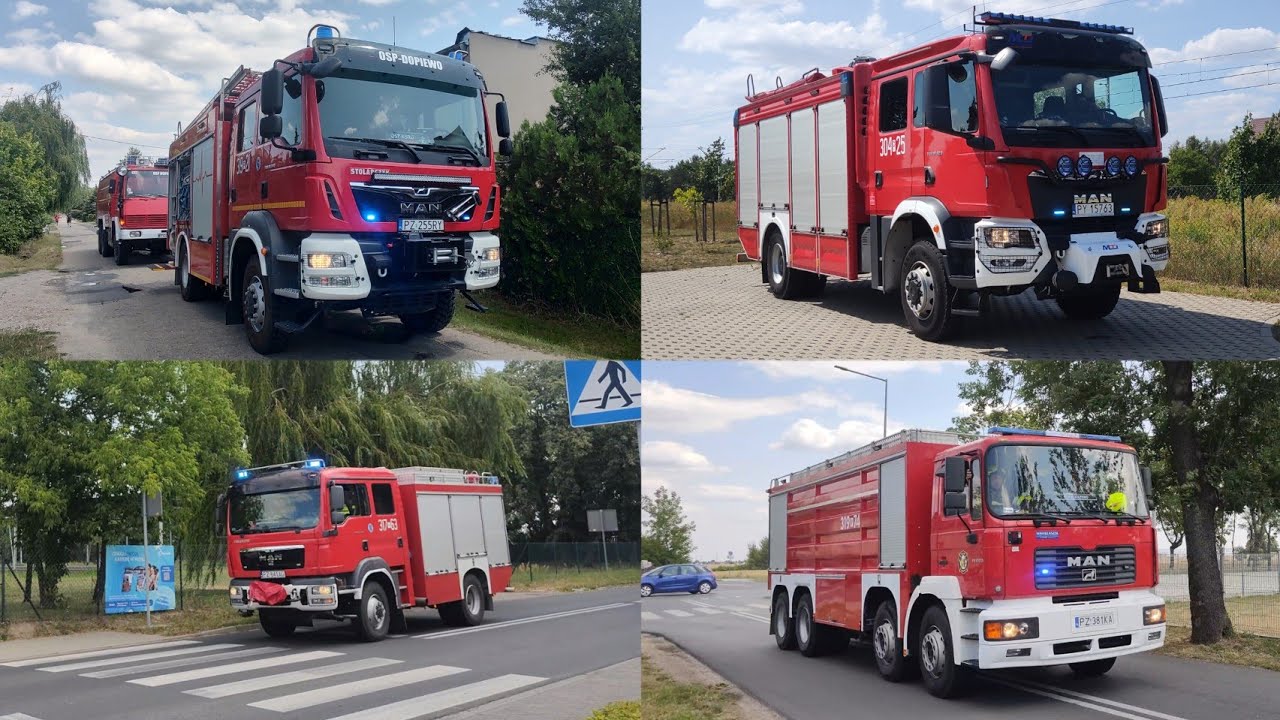 [TRĄBY] Alarmowo OSP Dopiewo, Palędzie, Zakrzewo oraz JRG 4 Poznań do pożaru traw!