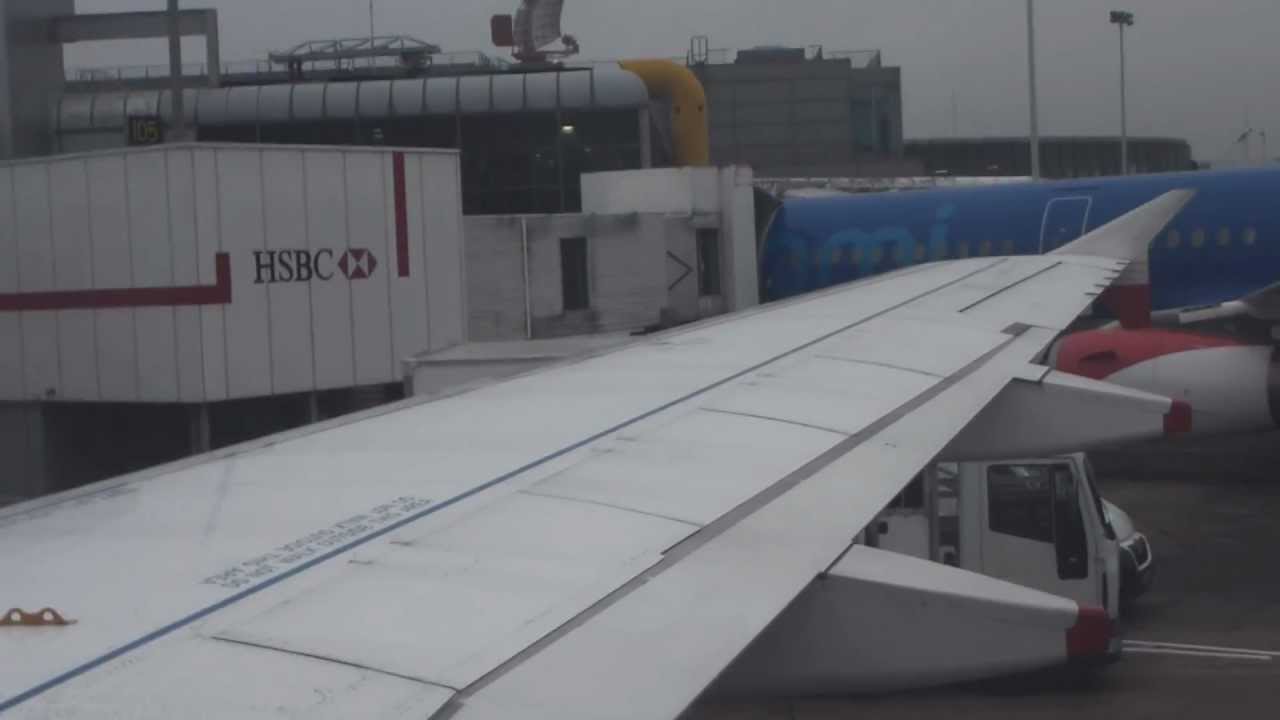 British Midland/bmi Take off from London Heathrow 27L (LHR/EGLL) G-DBCI - Amazing PTU Sound.