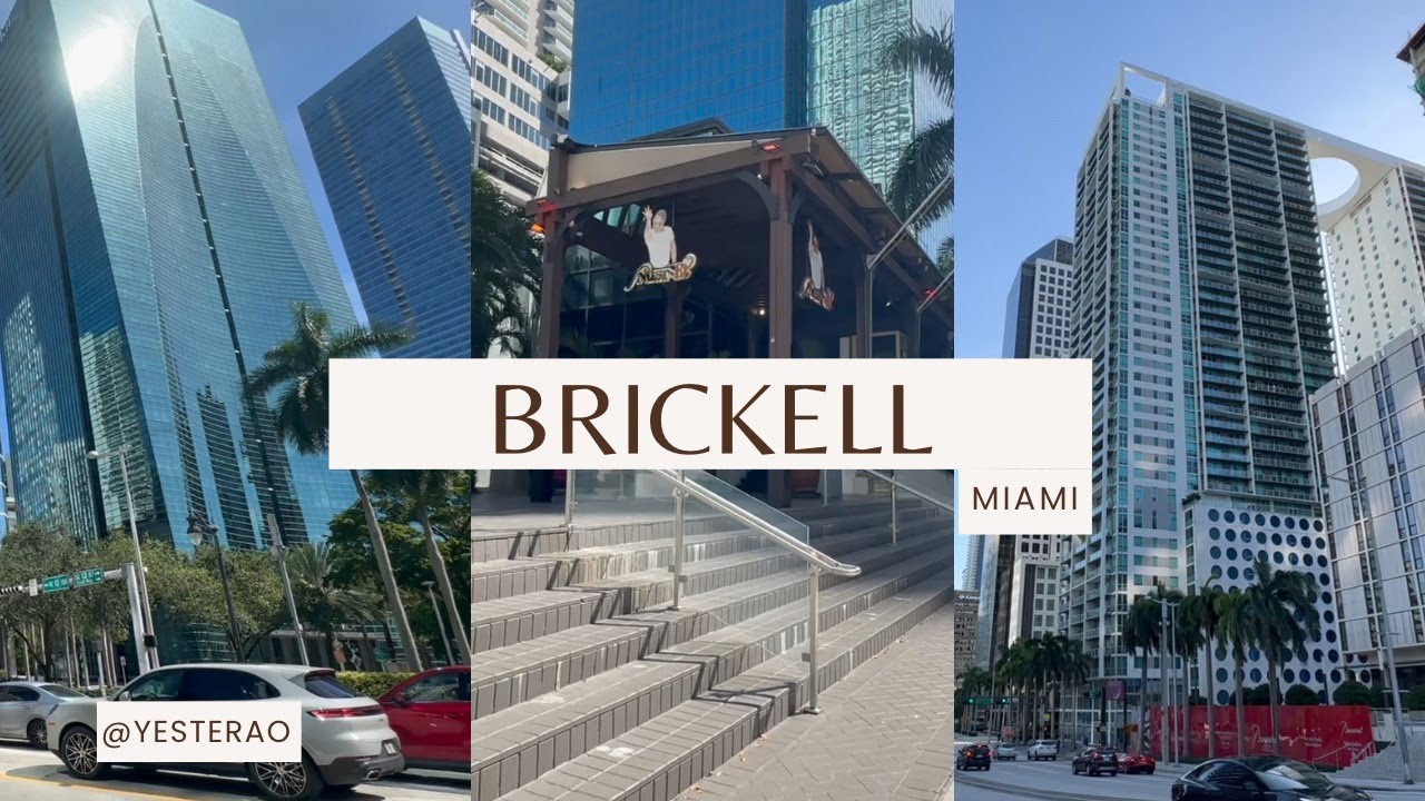 Walking in the city of Miami, Brickell.