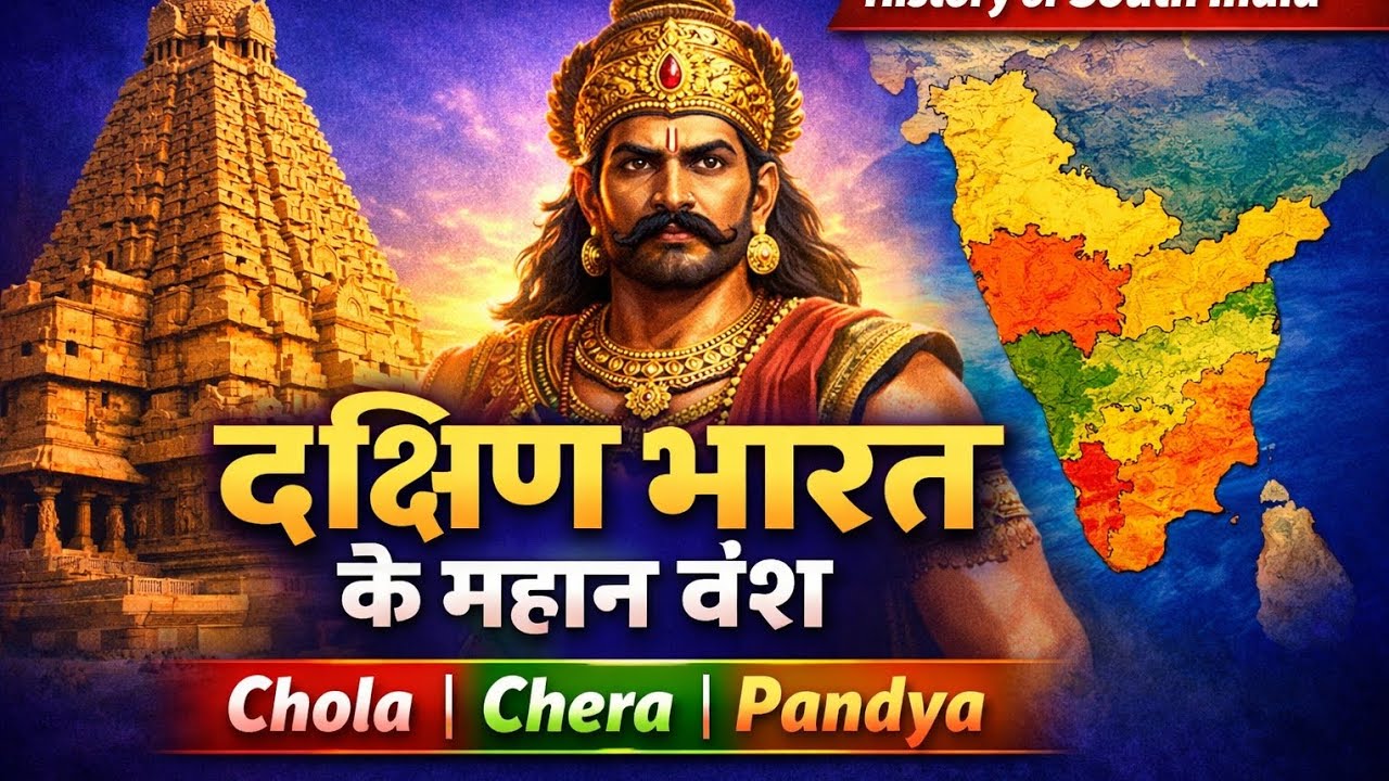 Lecture-13(Part:2):South India History 🇮🇳 | Chola, Chera & Pandya Dynasty | Ancient South IndianKing