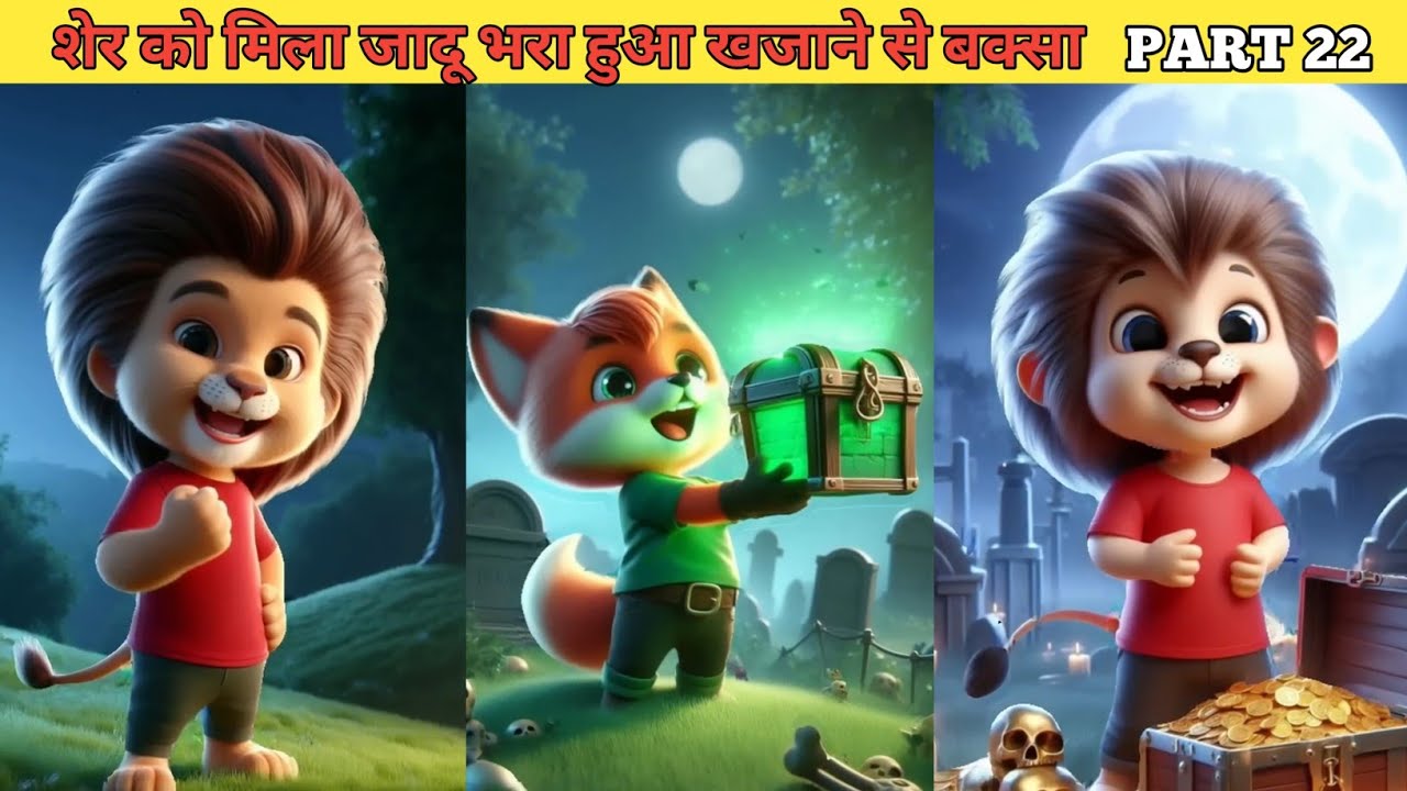 शेर को मिला जादू भरा हुआ खजाने से बक्सा PART 22 