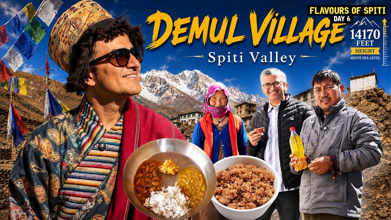 Day 6, I Ate Yak Cheese, Femur with Dahi & Drank Chang, Arak in a Remote SPITI DEMUL Village