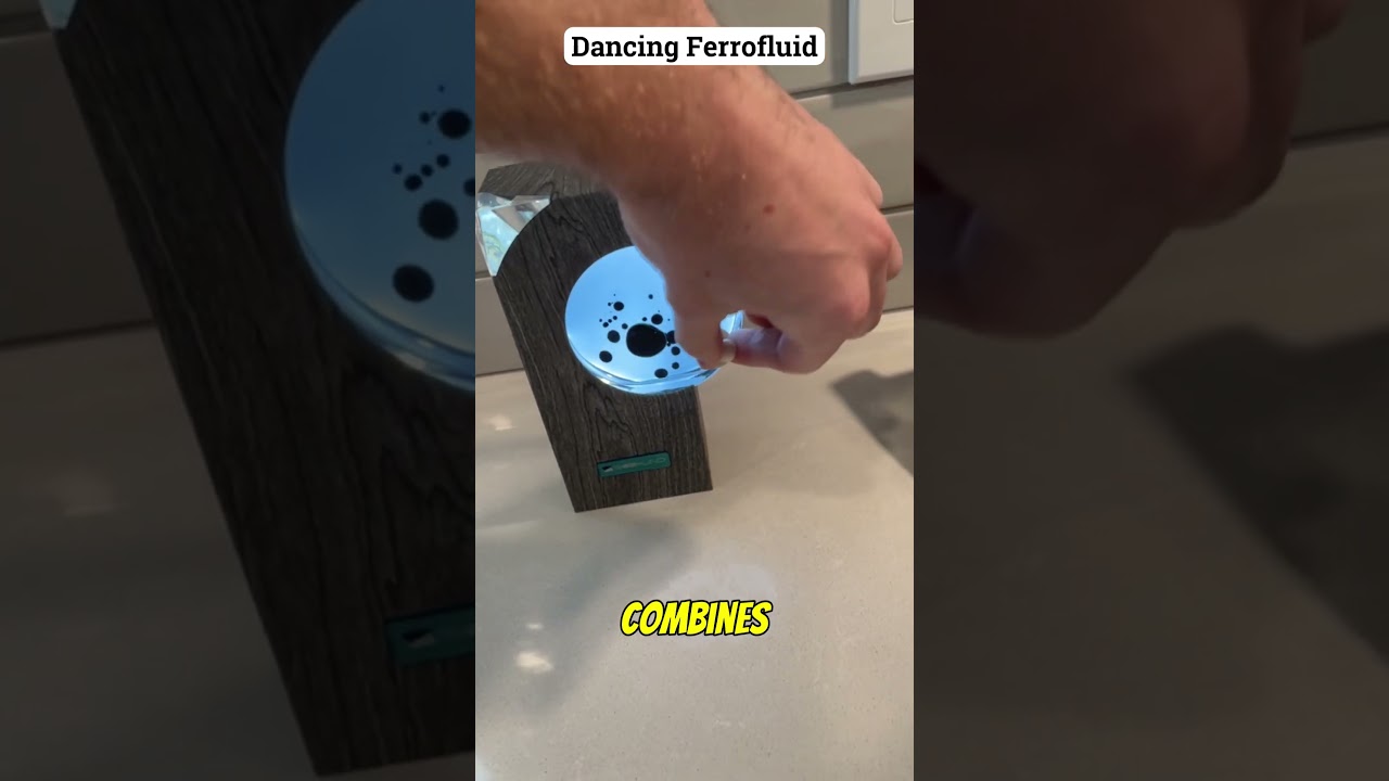 "Mesmerizing Dancing Ferrofluid - Music Rhythm Speaker Display Lamp & Magnet Liquid Toy!" 