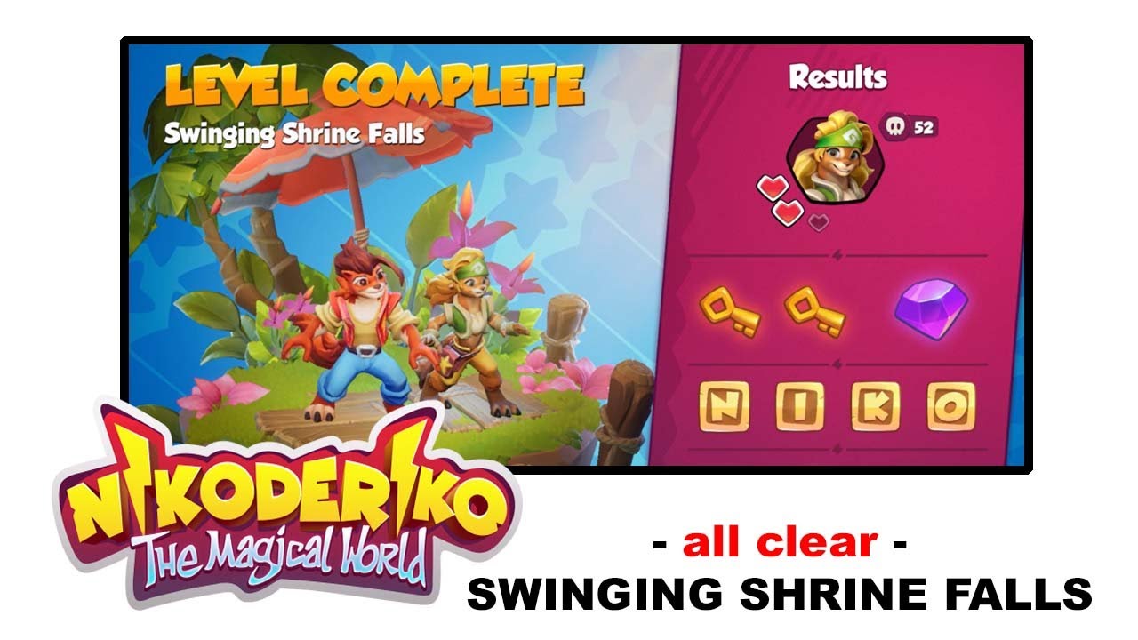 Nikoderiko the Magical World 100% SWINGING SHRINE FALLS