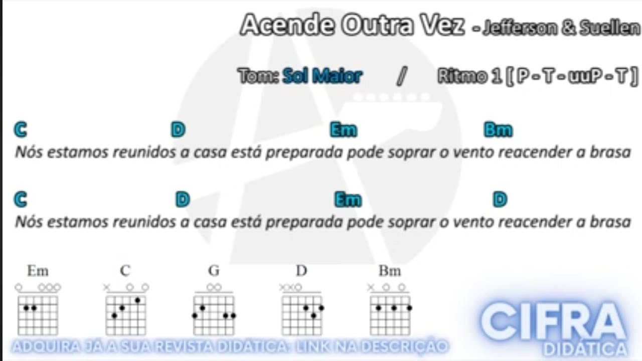 Acende Outra Vez - Jefferson & Suellen - CIFRA FACILITADA