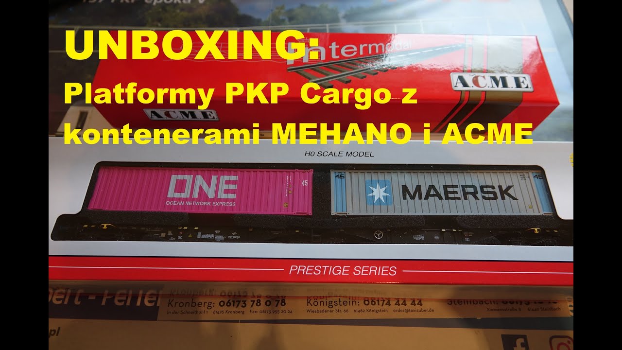 UNBOXING: Platformy PKP Cargo z kontenerami MEHANO i ACME