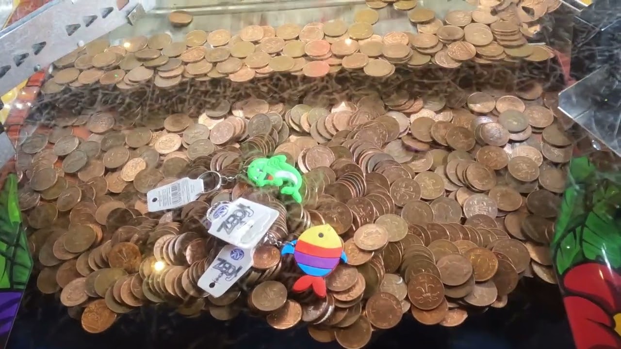 2p coin pusher - amusement arcade - rapid fire - a very quick one lol
