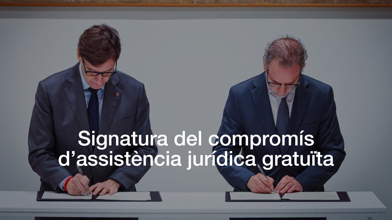 Signatura del compromís d’assistència jurídica gratuïta