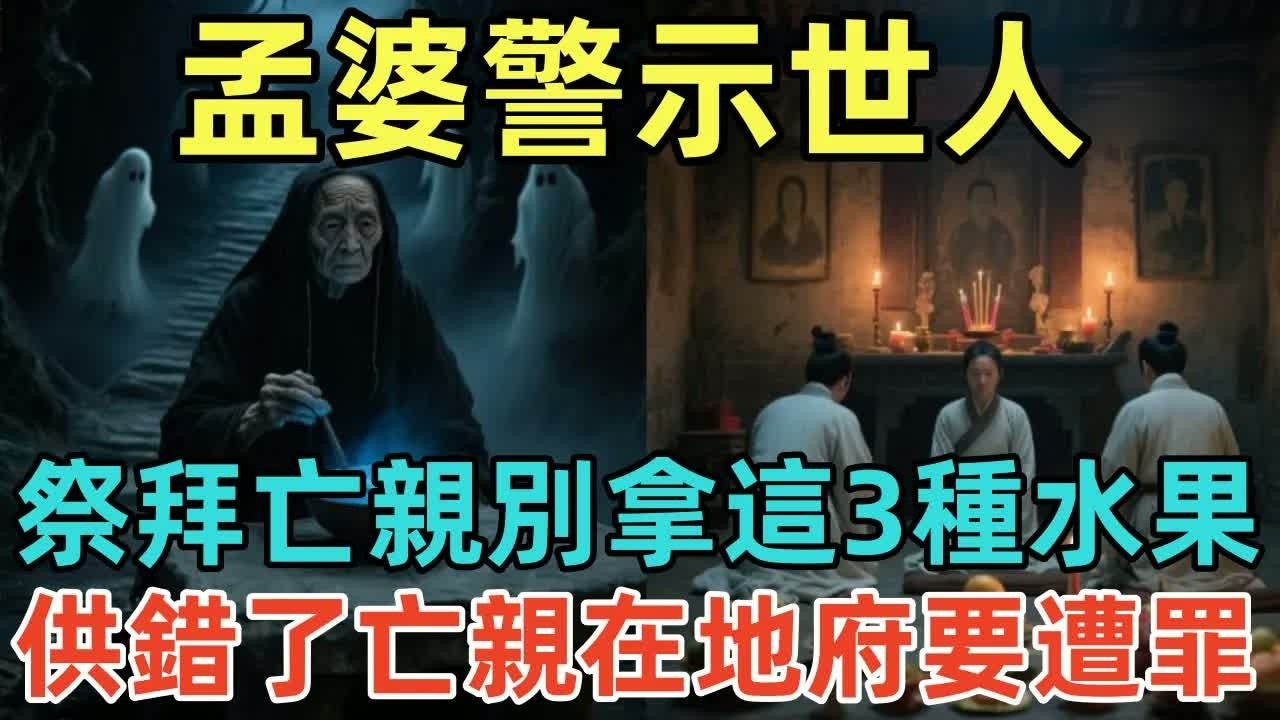 孟婆警示世人：祭拜亡親別拿這3種水果，供錯了亡親在地府要遭罪！#佛淨 #佛學 #佛陀 #佛法 #佛教 #修行