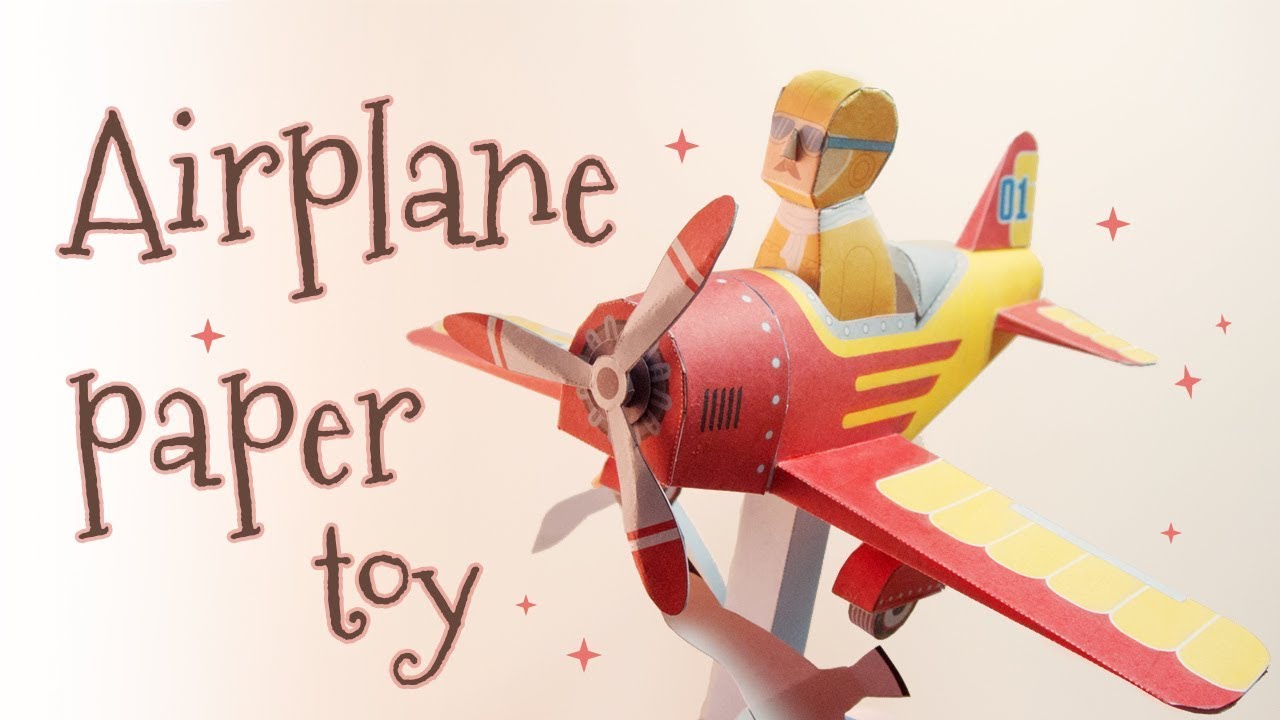 DIY toy airplane automata papercraft (step by step tutorial)