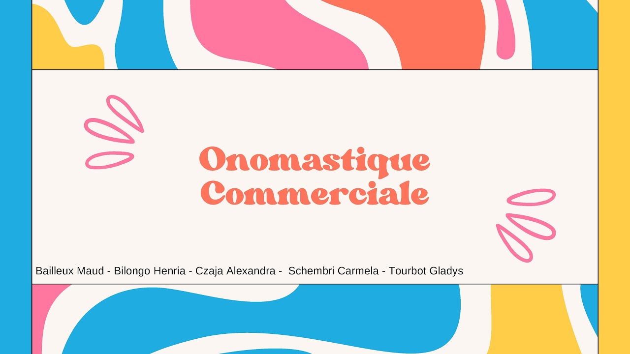 Onomastique Commerciale - Mémoire M1 MDD FA