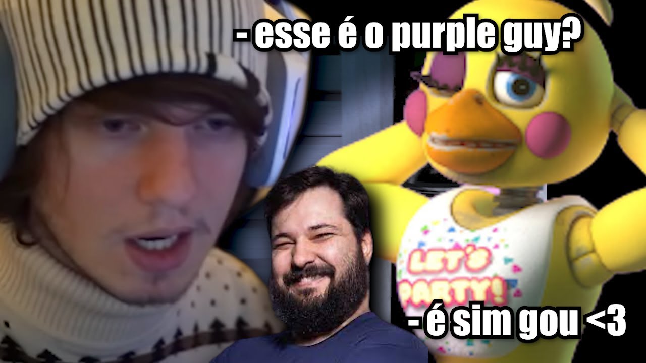 Goularte vendo a história completa de FNAF