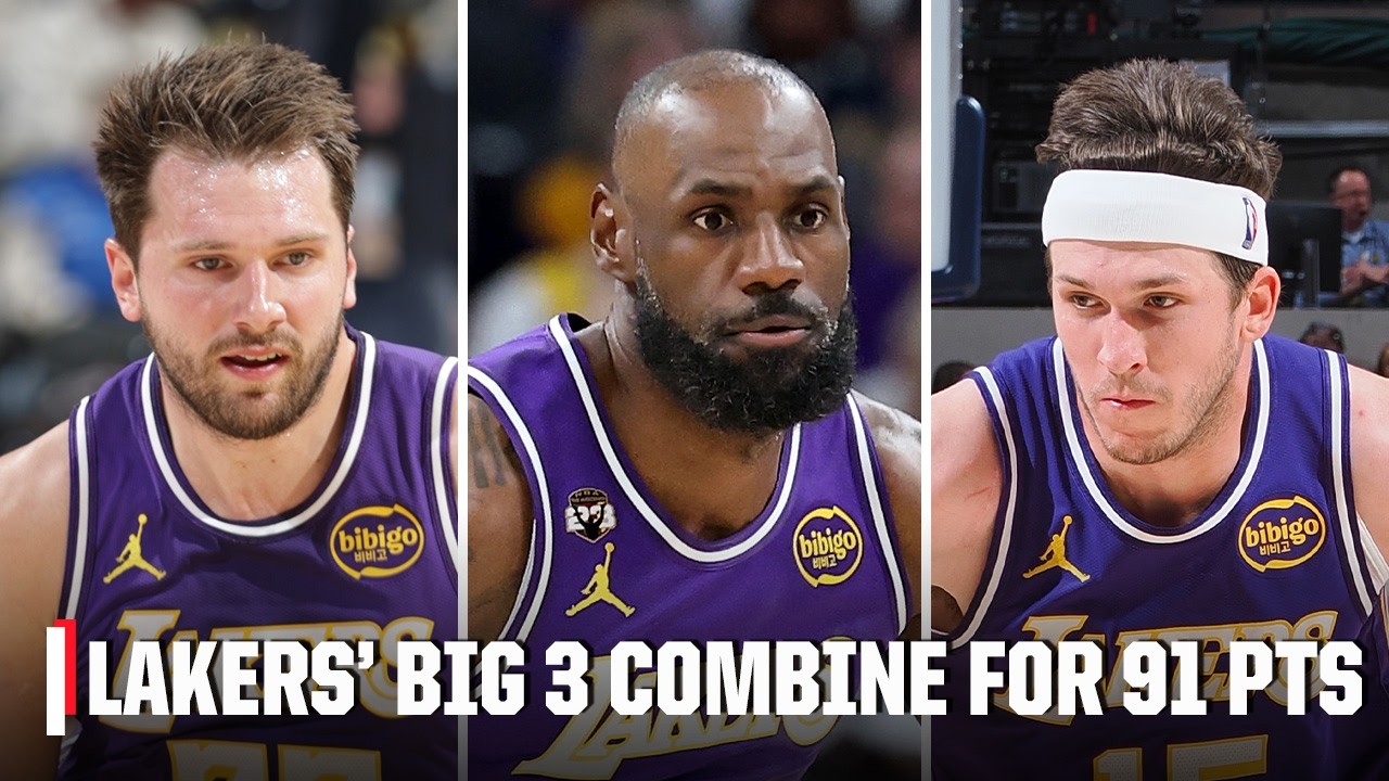 Luka, LeBron & Reaves combine for for 91 PTS 🍿 Doncic's 40-piece propels Lakers to win | NBA on ESPN