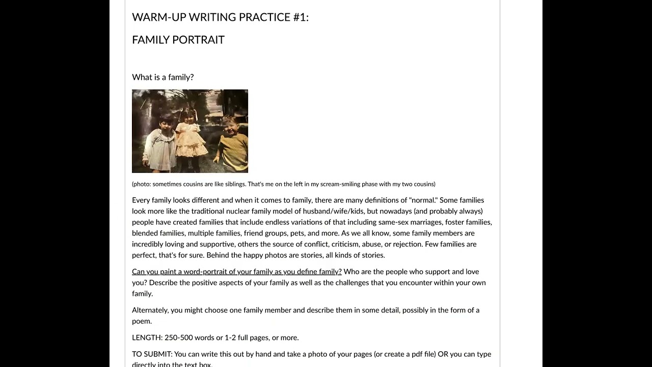 First Writing Exercise