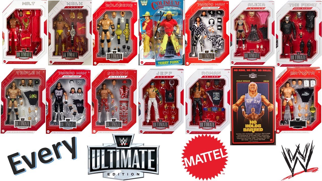 **see newer video** Every Mattel WWE Ultimate Edition Comparison List Wrestling Action Figures