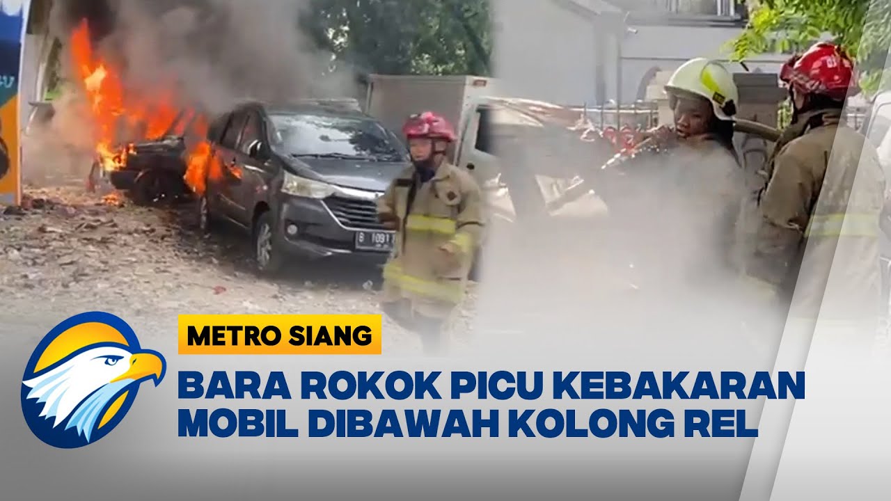 Mobil Terbakar Hebat di Kolong Rel Kereta Sawah Besar - [Metro Siang]