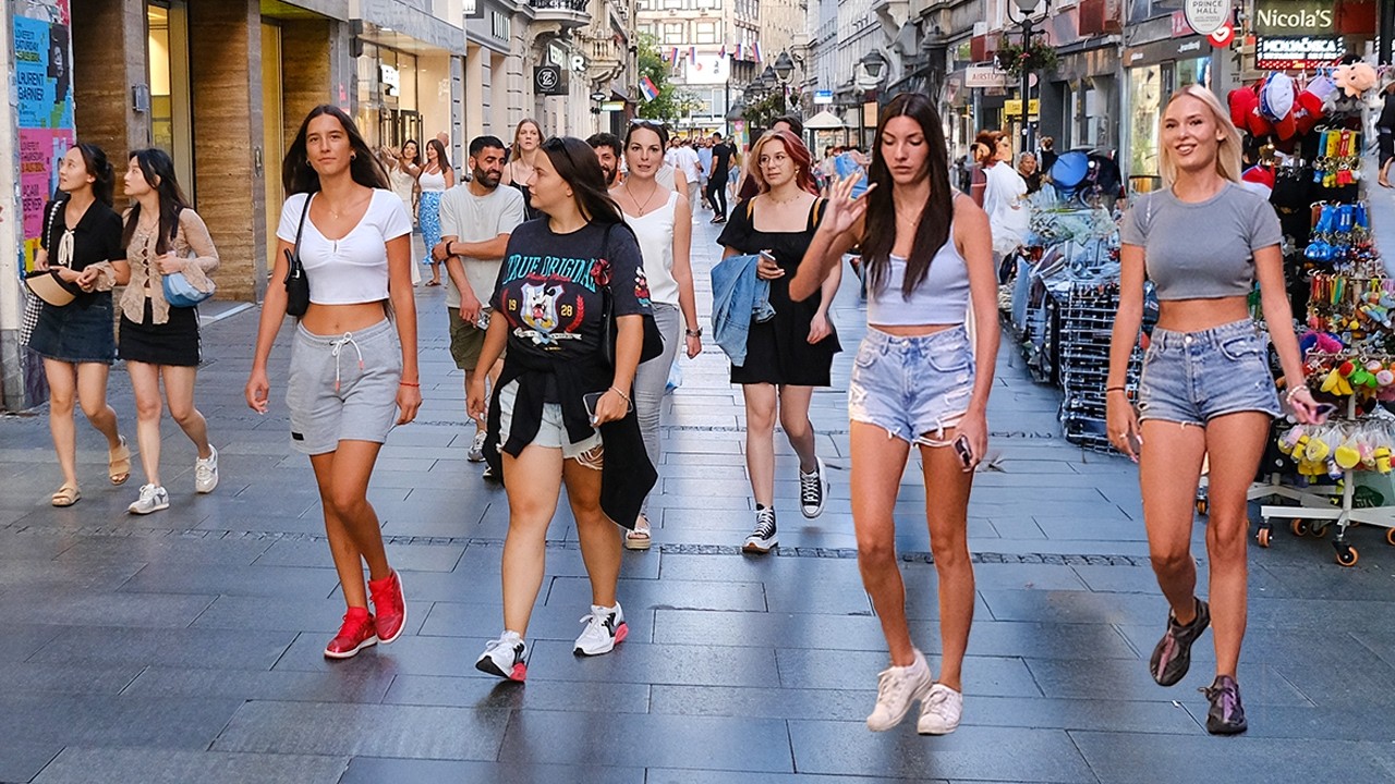 BELGRADE 4K – Beautiful SERBIAN GIRLS Walking Tour (2025) 🔥