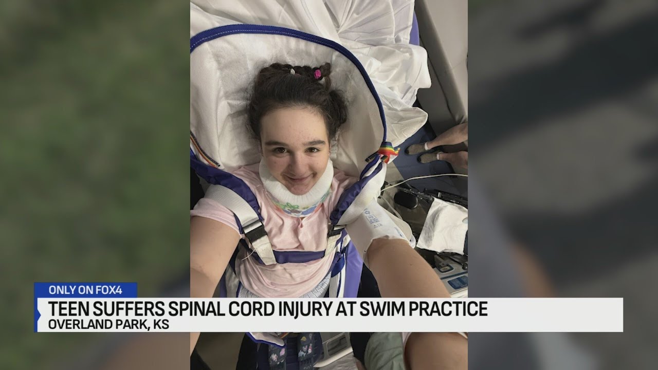 Kansas teen left paralyzed after diving accident at swim practice