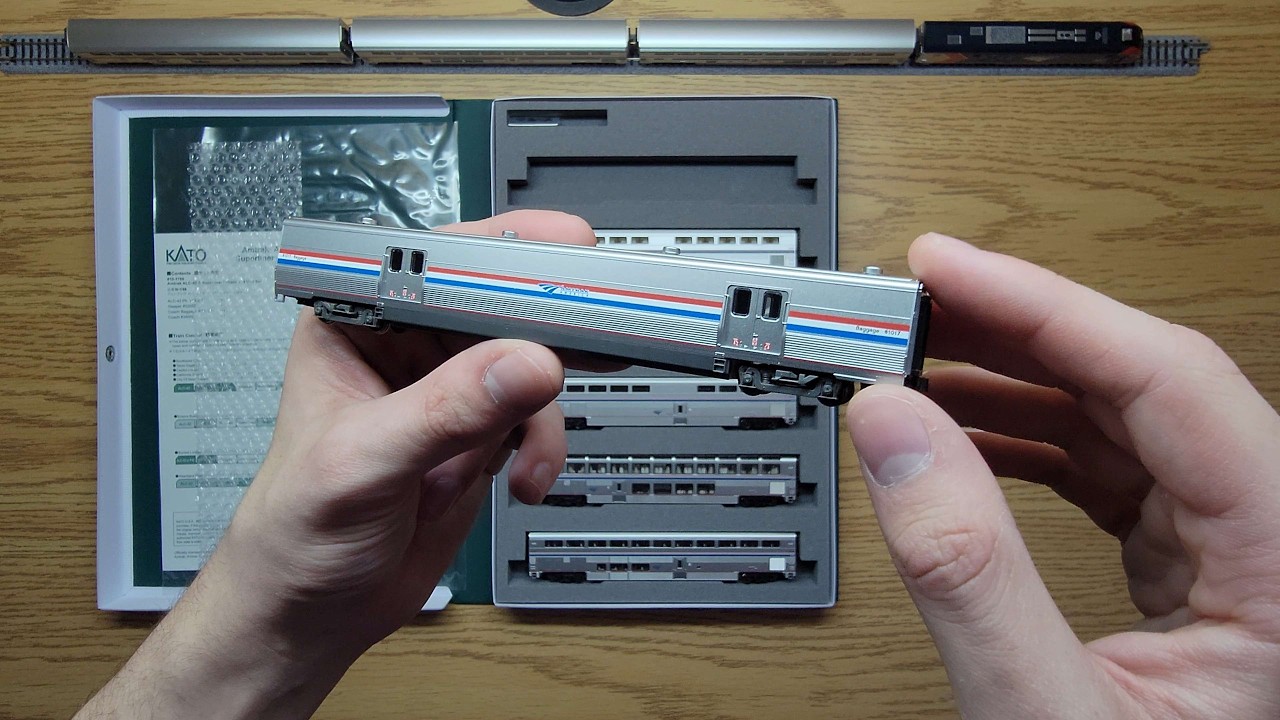 Kato N Amtrak ALC-42 Charger & Superliner Starter + Expansion Set Unboxing
