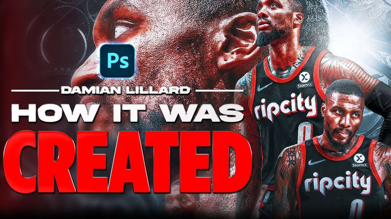 How I Created This Damian Lillard Poster Design In Photoshop | Sports Design | Cal So Scoped |