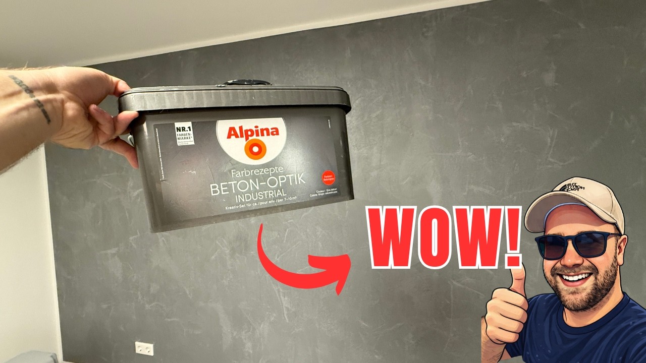 👉 Betonoptik selbst machen mit Alpina Farbrezepte Beton - Optik | Schritt für Schritt
