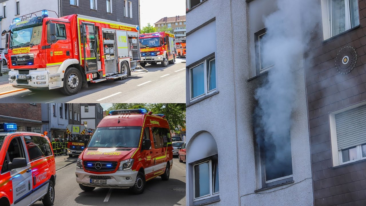 [FEUERWEHR RETTET MANN BEI WOHNUNGSBRAND DAS LEBEN] - GROSSEINSATZ IN RECKLINGHAUSEN - 3 VERLETZTE