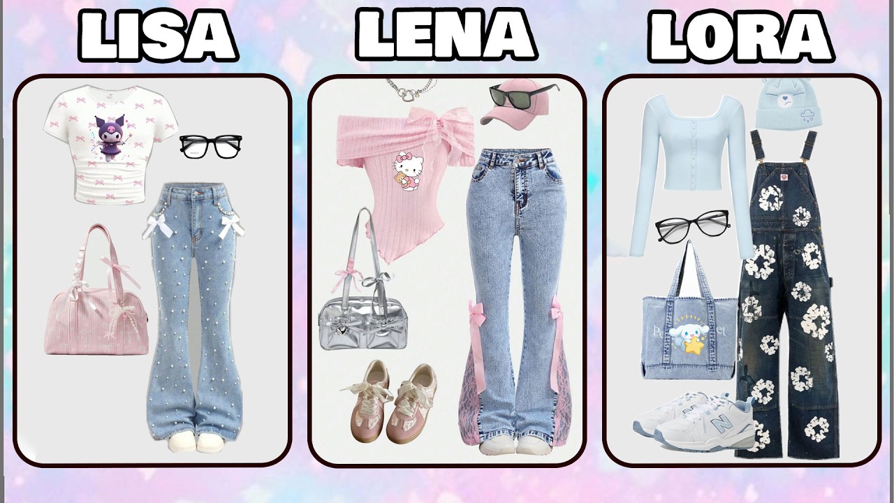 Which Outfit Feels Right Today👖 Lisa vs Lena vs Lora #lenaorlisa #stylechallenge