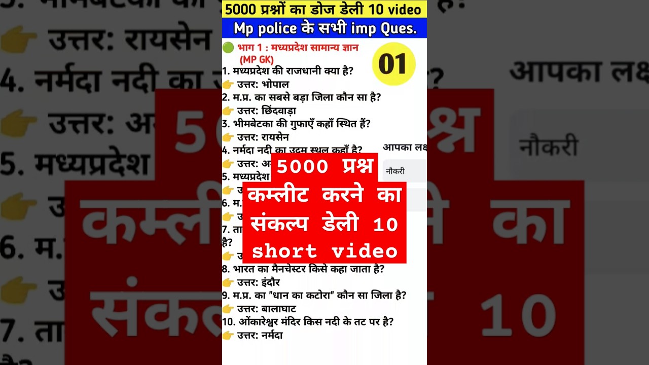 MP POLICE SCIENCE 2025 | MP POLICE PREVIOUS YEAR QUESTION | MP POLICE 2025 | GK Mandi