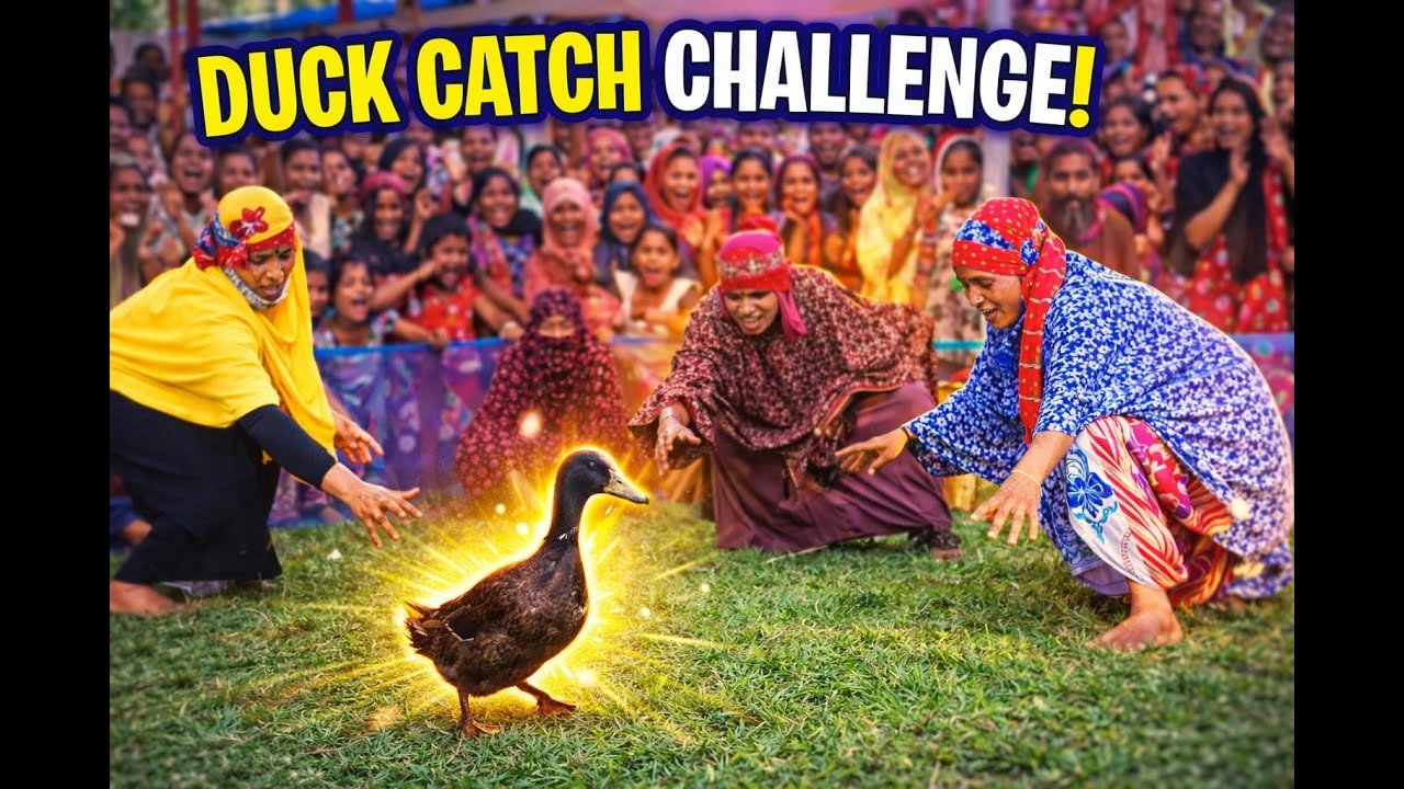 Crazy Duck Catching Game in Village Fair |হাঁস ধরার খেলা  Fun Traditional Bengali Rural Sports