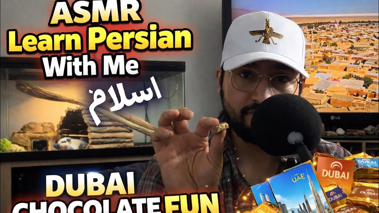 ASMR LEARN PERSIAN WITH ME & DUBAI CHOCOLATE (Part 2)