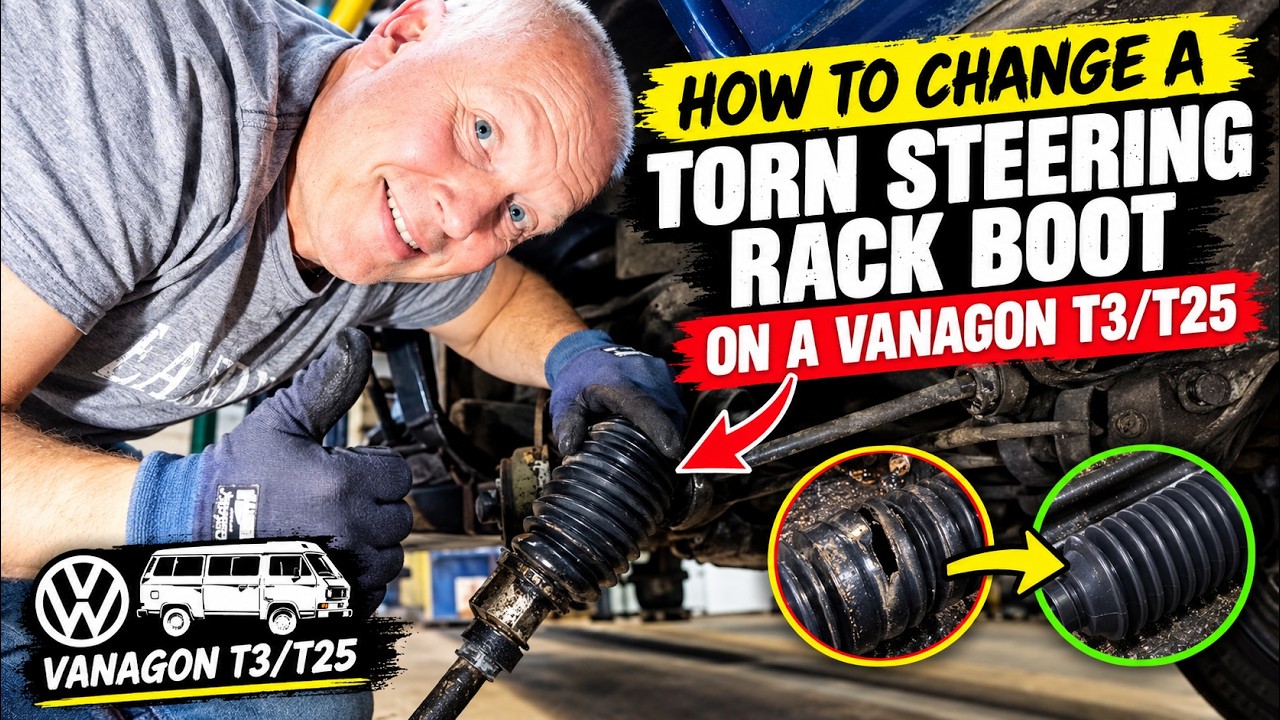 How to change a torn steering rack boot on a vanagon T3/T25