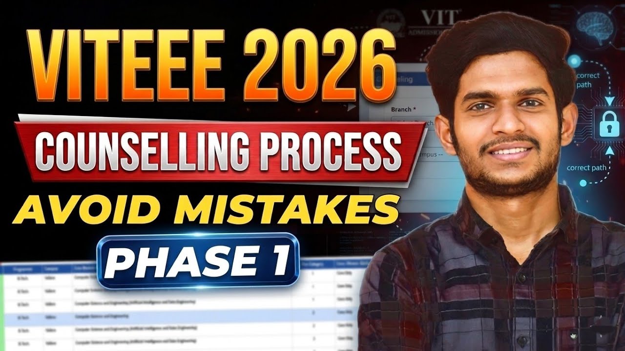 VITEEE 2026 Phase 1 Counselling Process | Choice Filling Mistakes You Must Avoid