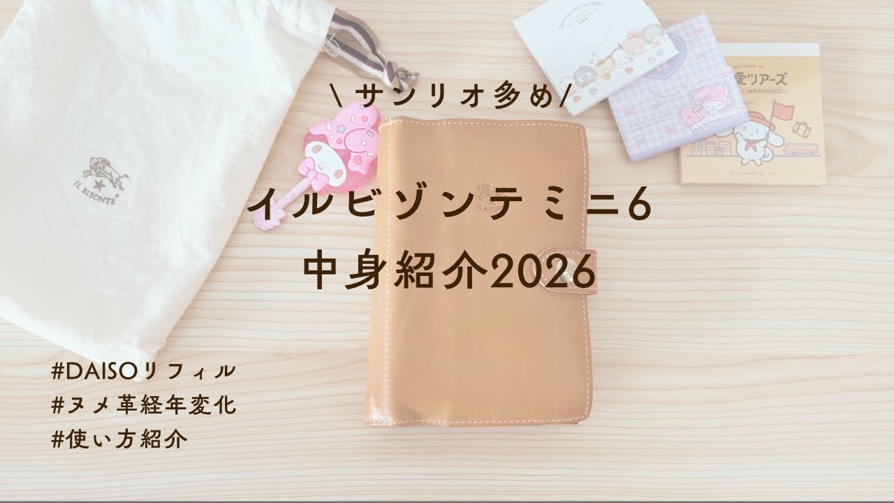 【システム手帳】イルビゾンテミニ6の中身紹介2026【DAISOリフィル】