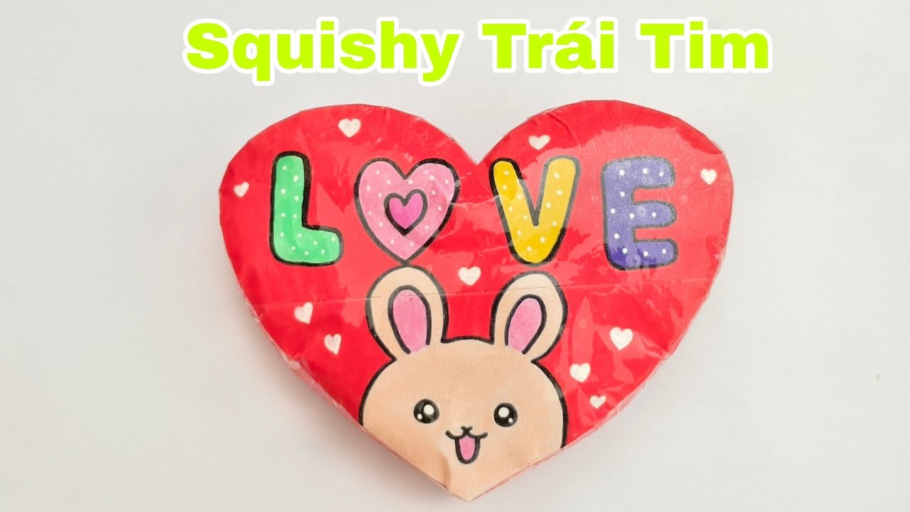 DIY Heart Squishy ♥️ | Cách làm Squishy Trái Tim Cute | ASMR | Bam Mini Crafts