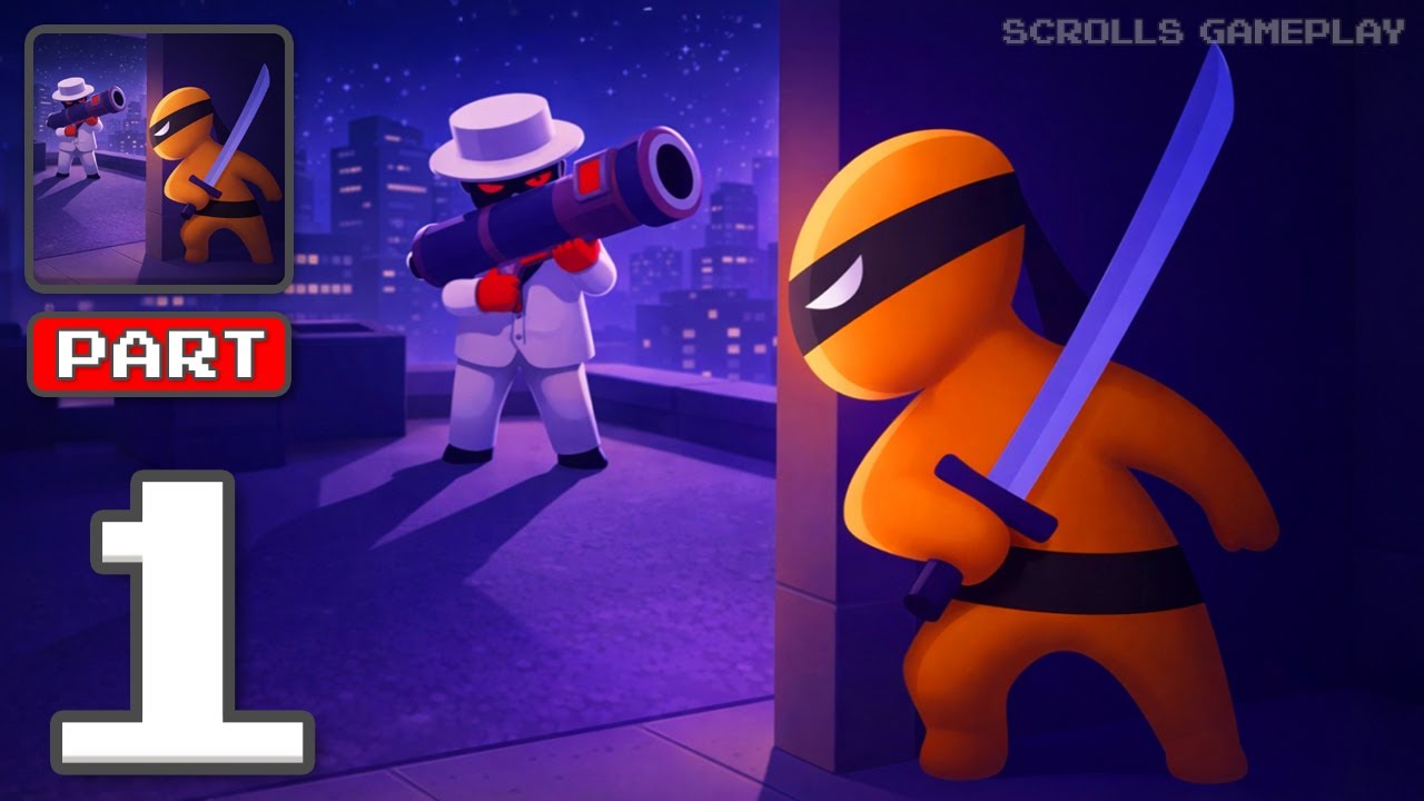 Stealth Master: Assassin Ninja - Gameplay Walkthrough Part 1 - Strike Then Disappear (iOS, Android)
