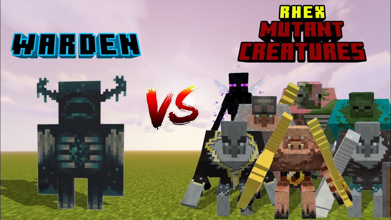 Warden VS Rhex Mutant Creatures Who Will Win Addon Fight MCPE