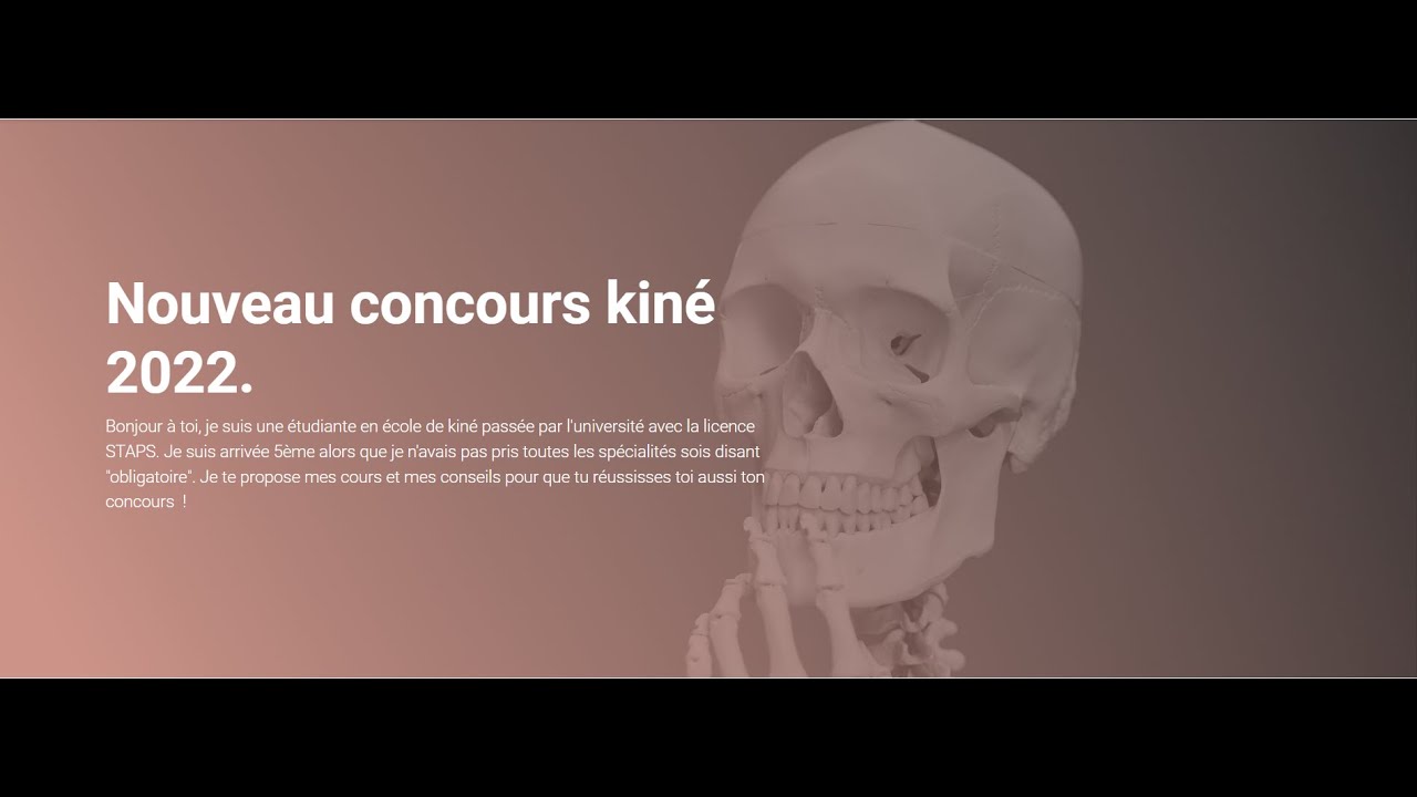 COURS STAPS KINE 2023