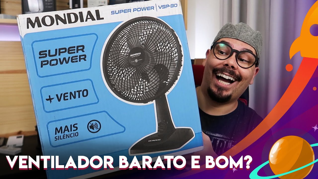VENTILADOR MONDIAL SUPER POWER VSP-30: VENTILADOR BARATO E SILENCIOSO? (UNBOXING COMPLETO)