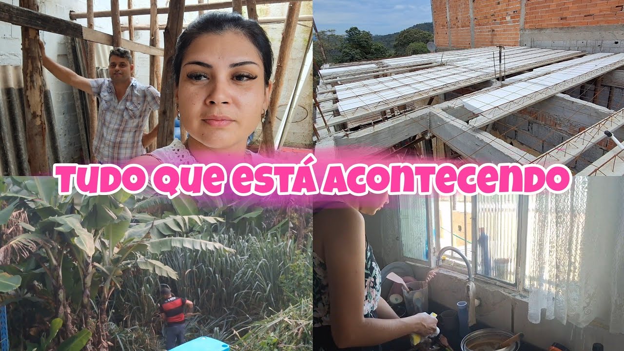 MUITO TRABALHO POR AQUI | ATUALIZAÇÕES DA OBRA🏡 | O quintal estava nesse estado 😰